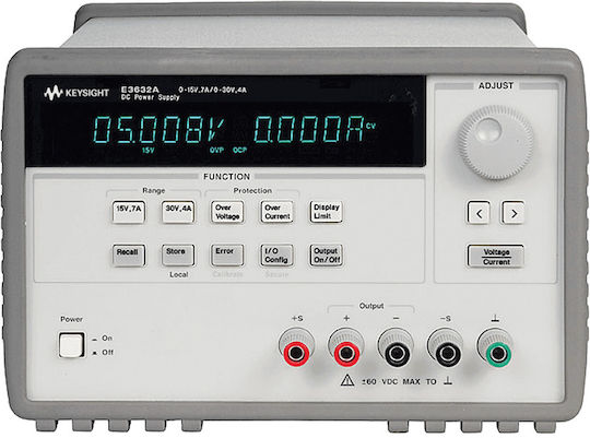 Keysight KST-E3632A Τροφοδοτικό Πάγκου με 1 Κανάλι 15V 7A και Μέγιστη Ισχύ 120W