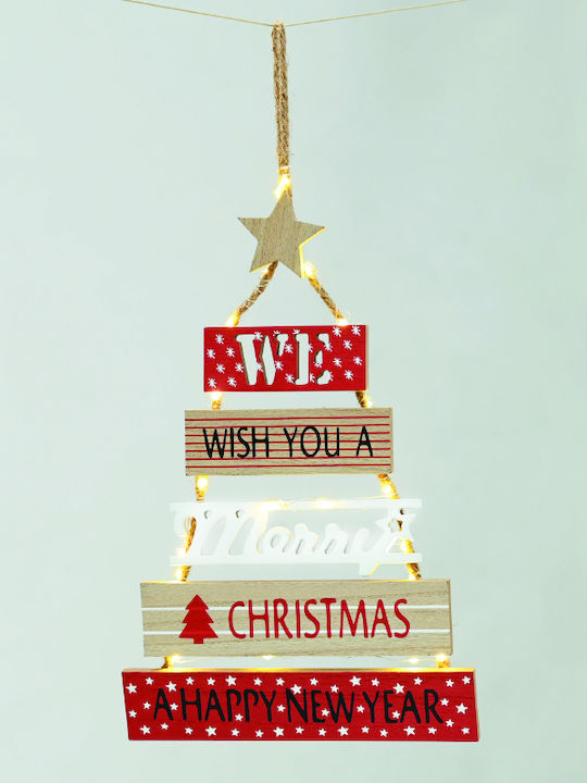 Aca Beleuchtet Weihnachtliche Holz Figur Unterschrift Länge 4cm