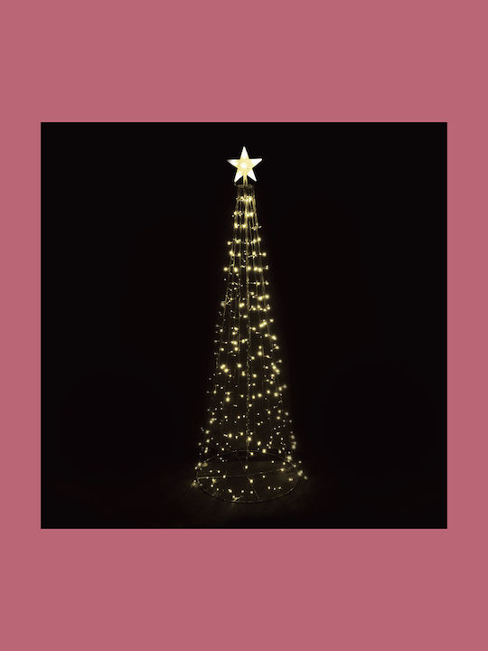 Christmas Decorative Illuminated Plastic Tree 230cm IP44 Green