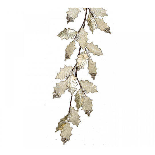 Zaros Christmas Decorative Mistletoe 180cm Champagne Leaves