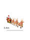 Inflatable Illuminated Santa Claus Electric in Sleigh Yellow 34x13.3x8.2cm