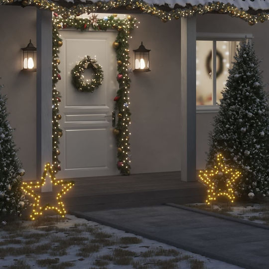 vidaXL Crăciunesc Decorativ Suspendata Stea cu lumină LED Plastic 60x60buc 1buc