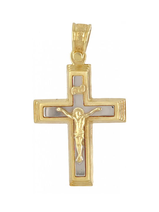 Triantos Gold Kreuz 14K mit dem Gekreuzigten