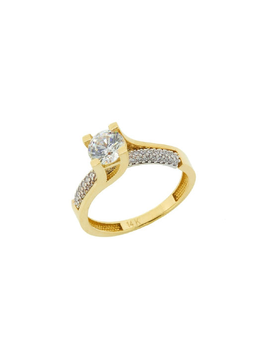 Single Stone from White Gold 14K