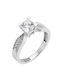 Single Stone from White Gold 14K