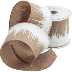 Caspari Christmas Ribbon Beige 1pc