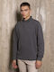 Polo Long Sleeve Blouse Gray