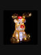Illuminated Christmas Plastic Figure Deer Transparent Height 30cm