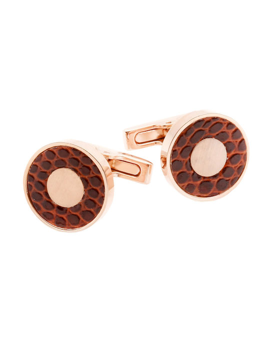 Tribute Cufflinks of Steel Rose Gold