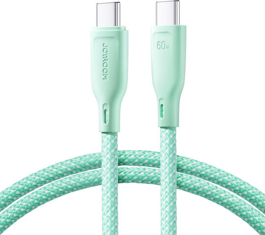 Joyroom Multi-Color Series Sa34-cc3 USB 2.0 Cable USB-C Male - USB-C 60W PD Green 1m
