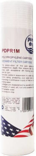 Puredry Water Filter Replacement Reverse Osmosis (RO) made of Polypropylene 10" 1 μm