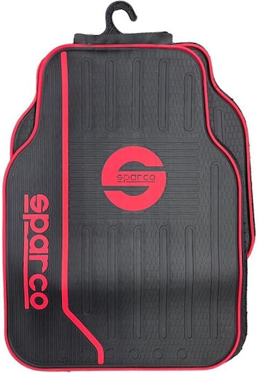 Set of Front and Rear Mats 5pcs Red
