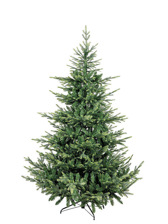 Mix Pvc Pe Christmas Green Tree with Metallic Base and Built in Branches H180cm