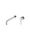 Excel Romina Built-in Mixer & Spout Set for for Bathroom Sink 1 Exit Silver