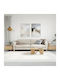 Rectangular Side Table Wooden with Drawers Beige 2 Pieces M50xW46xH35cm