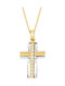 Gold Kreuz 14K mit Kette