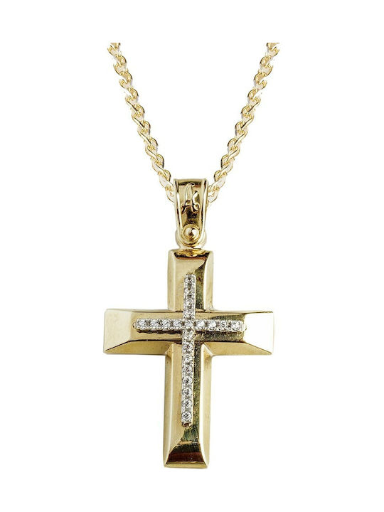 Damen Gold Kreuz 14K