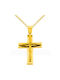 Herren Gold Kreuz 14K mit Kette