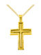 Herren Gold Kreuz 14K mit Kette