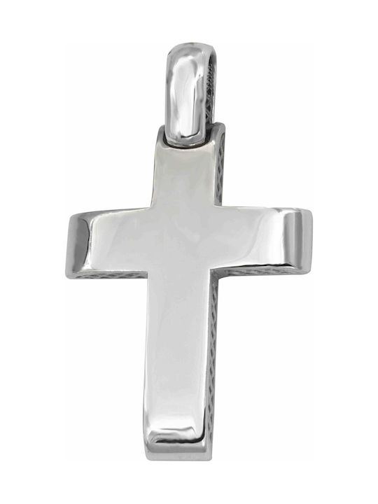 Weißgold Kreuz 14K