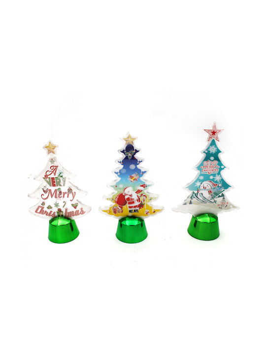 Christmas Decorative Illuminated Tree 14cm Battery Adorned White Tree