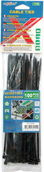 Tpster Пластмасови Кабелни Аксесоари 200mmx3.6mm в Черен Цвят 100 бр 32555