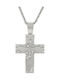 Cross for women K14 white gold ST_096