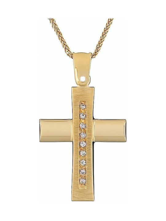 Women's cross gold K14 ST_126