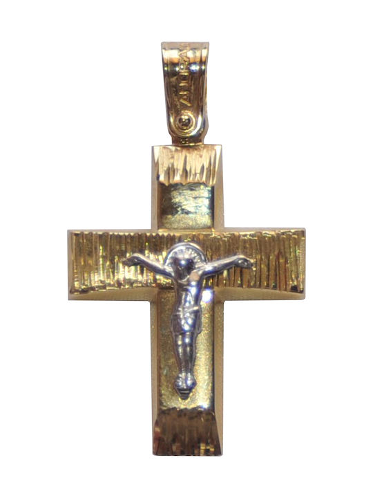 Gold men's cross K14 1112117