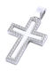 White gold women's cross K14, T00118