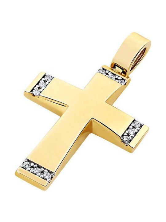 14K Gold women's cross, T00219