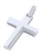 White gold women's cross K14, T00319