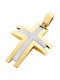 14K Gold männliches Kreuz, T02619