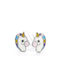 Unicorn Earrings Children's Earrings White Silver 925