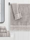 Lino Home Σετ Πετσέτες Μπάνιου 3τμχ Casia Grey Βάρους 450gr/m²