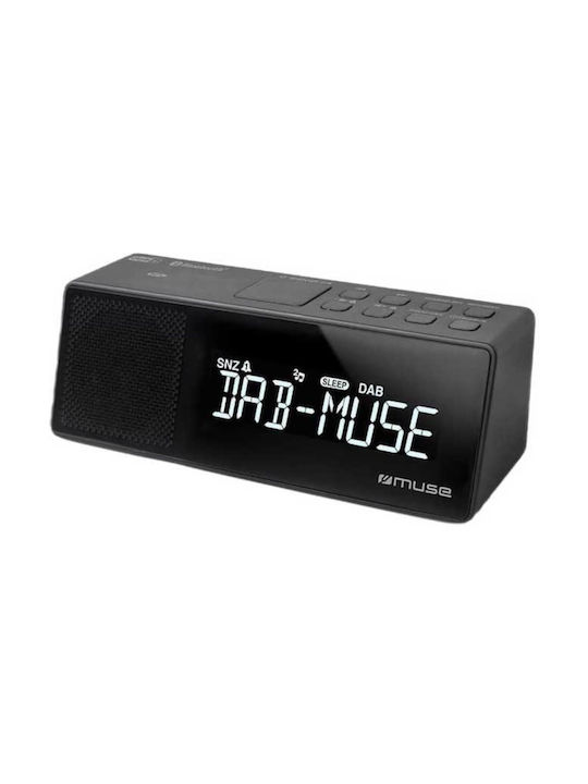 Muse Tabletop Clock with Radio Black