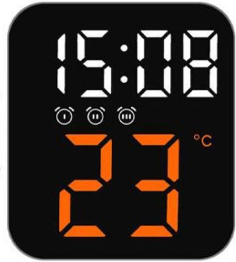 ForHome Tischuhr Digital mit Wecker Mehrfarbig GB-23408