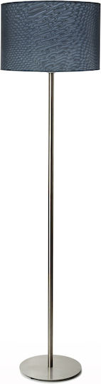 Veis Floor Lamp H150xW35cm. with Socket for Bulb E27 Silver