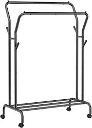 Songmics Rollbar Kleiderständer Schwarz 103.5x52.5x155cm