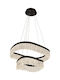 Viokef Kronleuchter LED mit Kristallen Schwarz 4291600