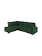 Jade Colțar Canapea Pat Cu Colțul Stâng Catifea Cipru 250x180x88cm