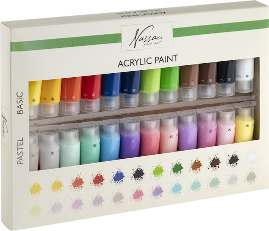 Nassau Fine Art Acrylic Paint Set in Mehrfarbig color 22ml 24Stück
