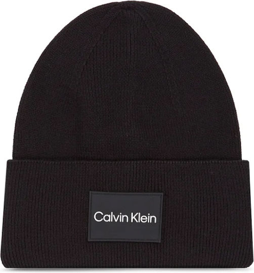 Beanie Ανδρικός Σκούφος με Rib Πλέξη σε Μαύρο χρώμα