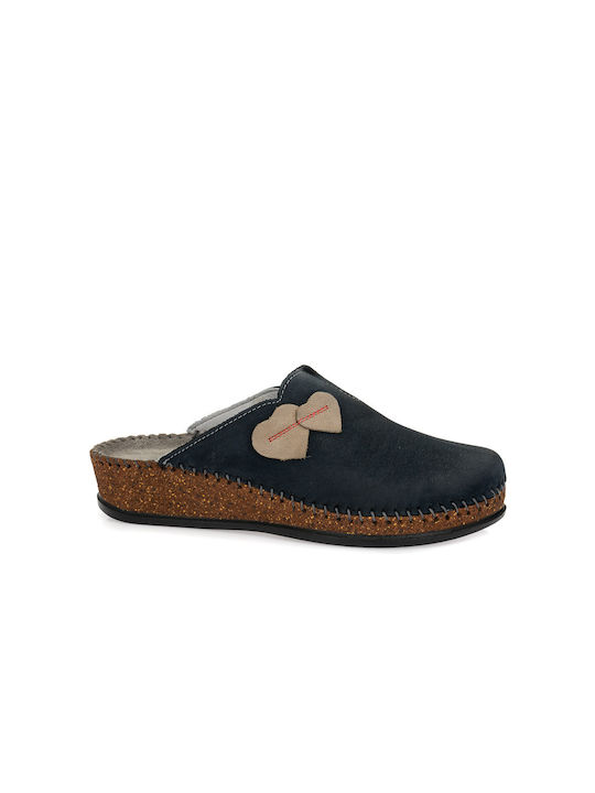 Zarkadi Anatomic Leather Women's Slippers Blue