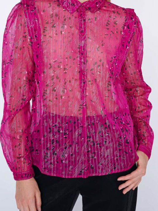 Ale - The Non Usual Casual Women's Long Sleeve Shirt Fuchsia