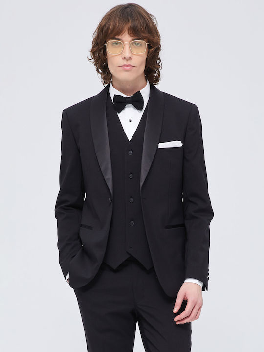 Men's Winter Suit Slim Fit Black
