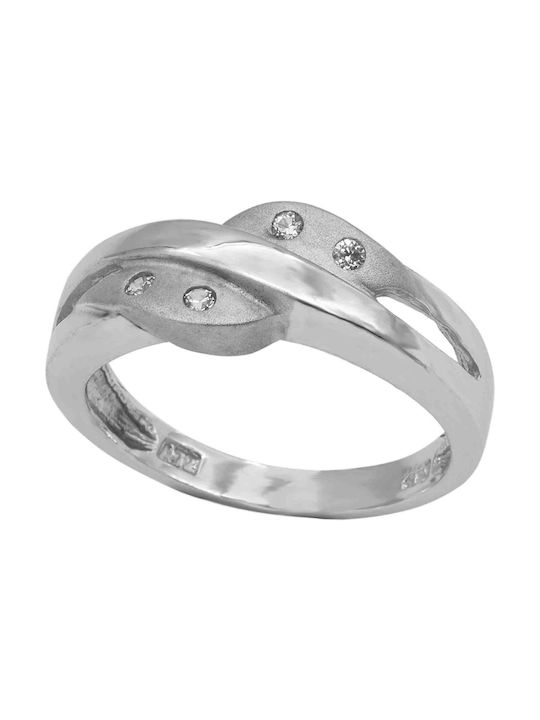 Women's Ring from White Gold 14K