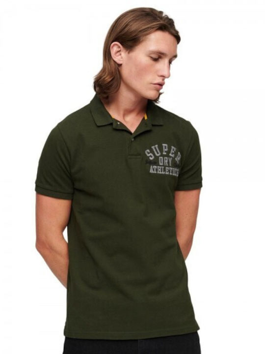 Superdry Herren Kurzarmshirt Polo Khaki