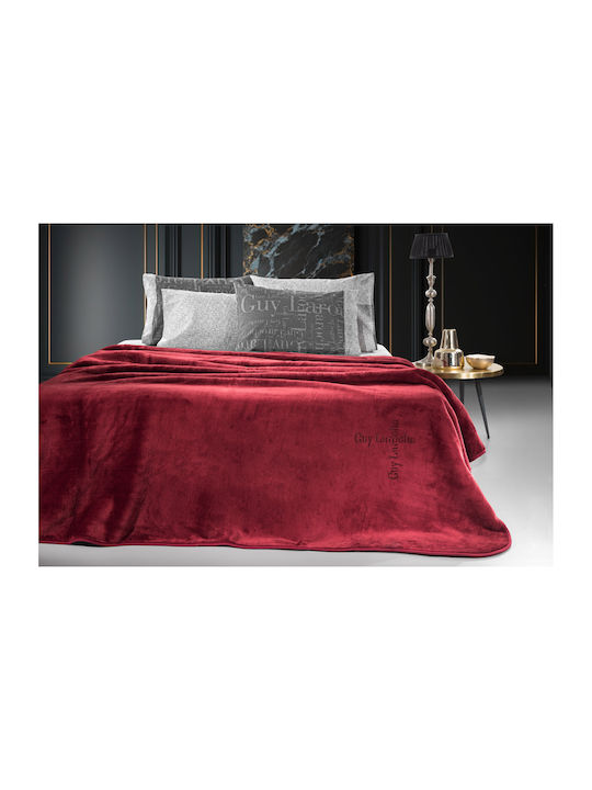 Guy Laroche Logo Blanket Velvet Single 160x220c...