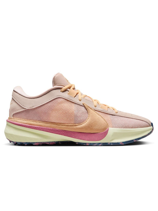 Nike Giannis Freak 5 Нисък Баскетболни обувки Fossil Stone / Celestial Gold / Alabaster